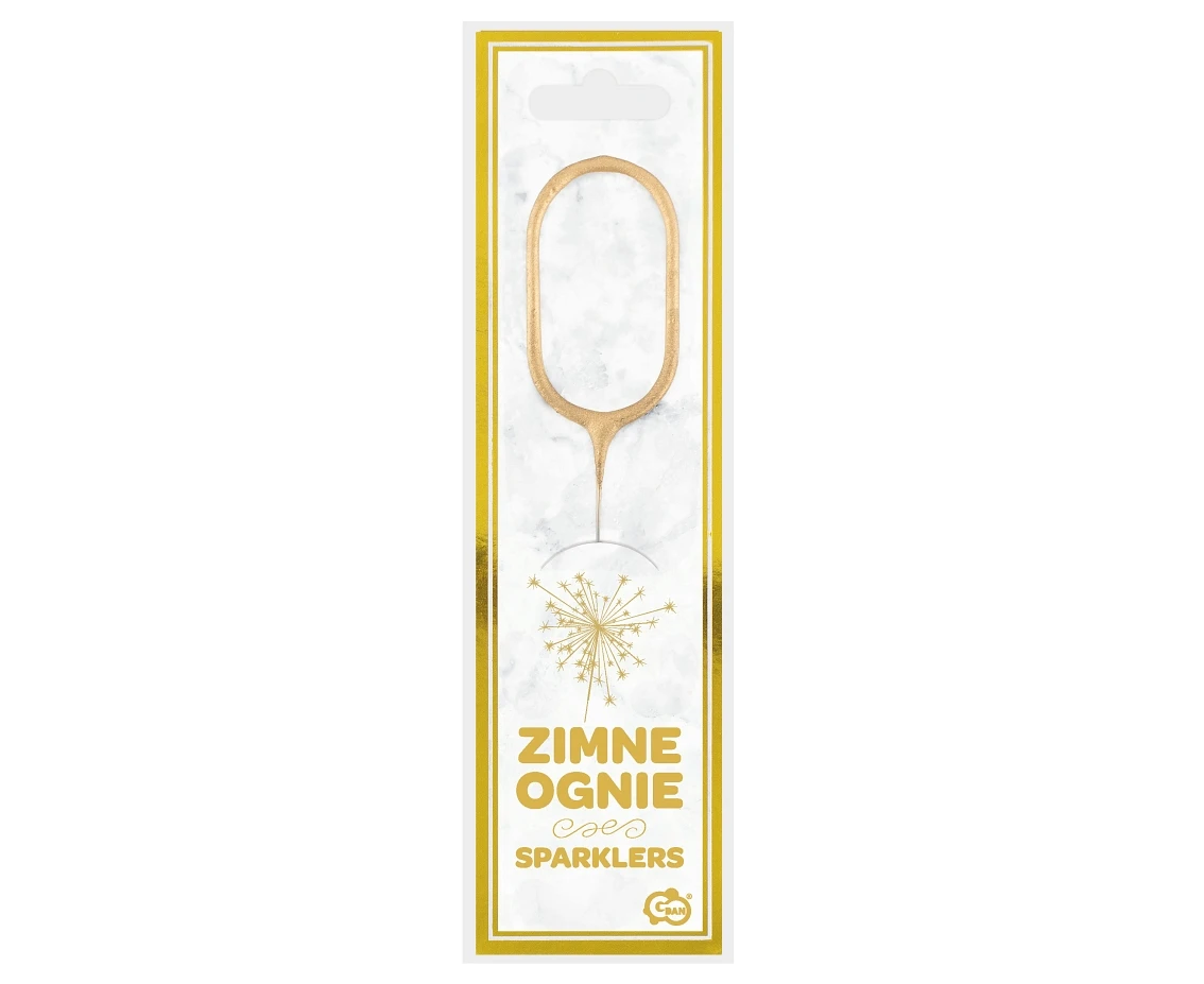 Zimne ognie Cyfra "0", złote